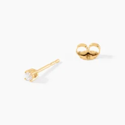 Boucles D'Oreilles Puces Aphrodite Or Jaune Diamant