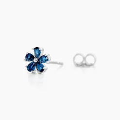 Boucles D'oreilles Puces Argent Blanc Laldilon Oxydes De Zirconium