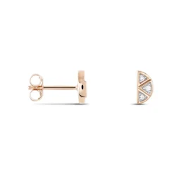 Boucles D'oreilles Puces Argent Rose Donella Oxyde De Zirconium