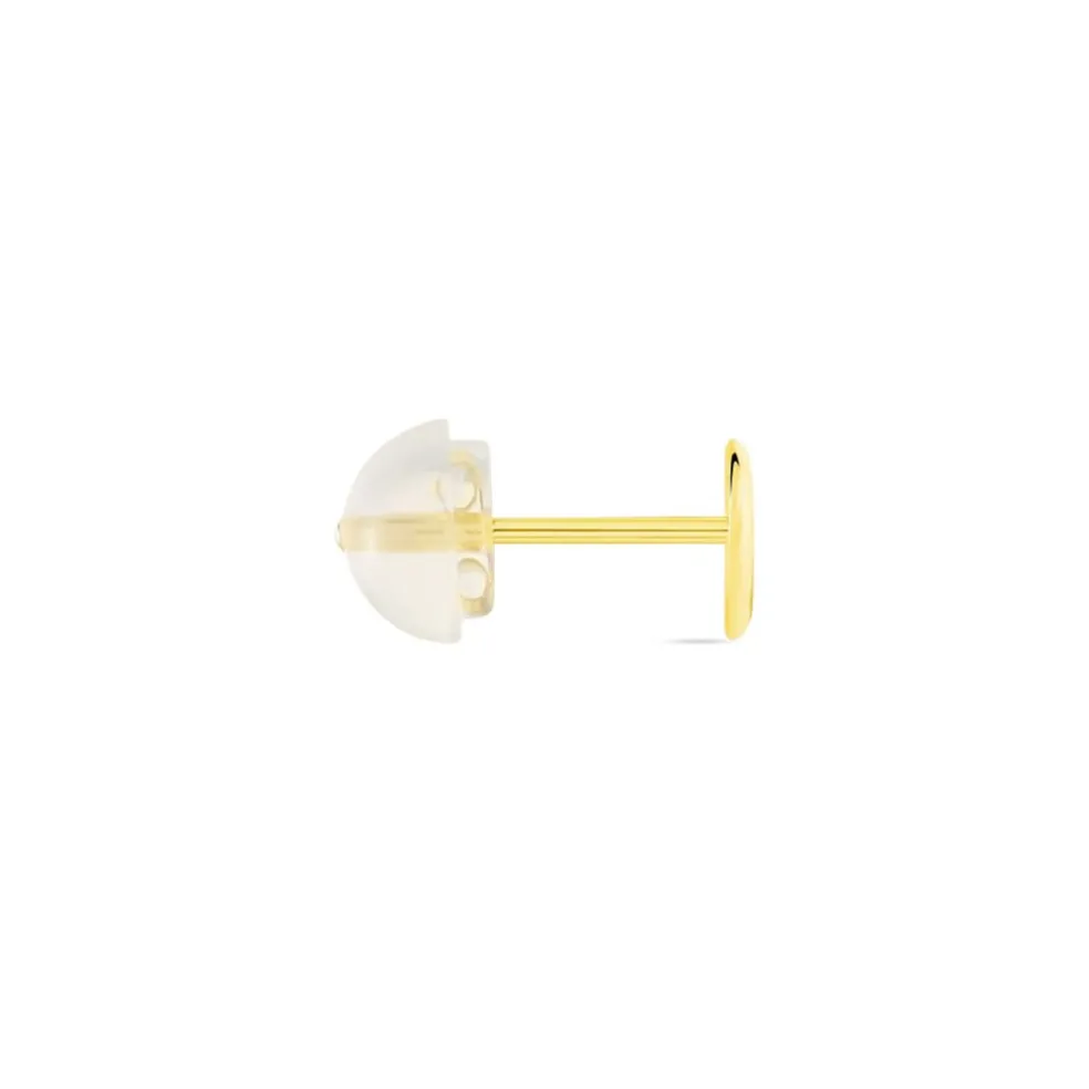 Boucles D'oreilles Puces Aricia Coeur Or Jaune