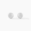 Boucles D'oreilles Puces Ayana Argent Blanc