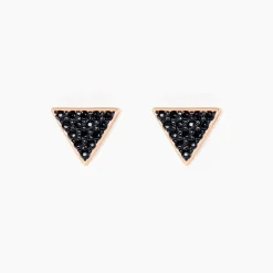Boucles D'oreilles Puces Amellia Argent Rose Oxyde De Zirconium