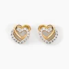Boucles D'oreilles Puces Ablaye Or Jaune Oxyde De Zirconium