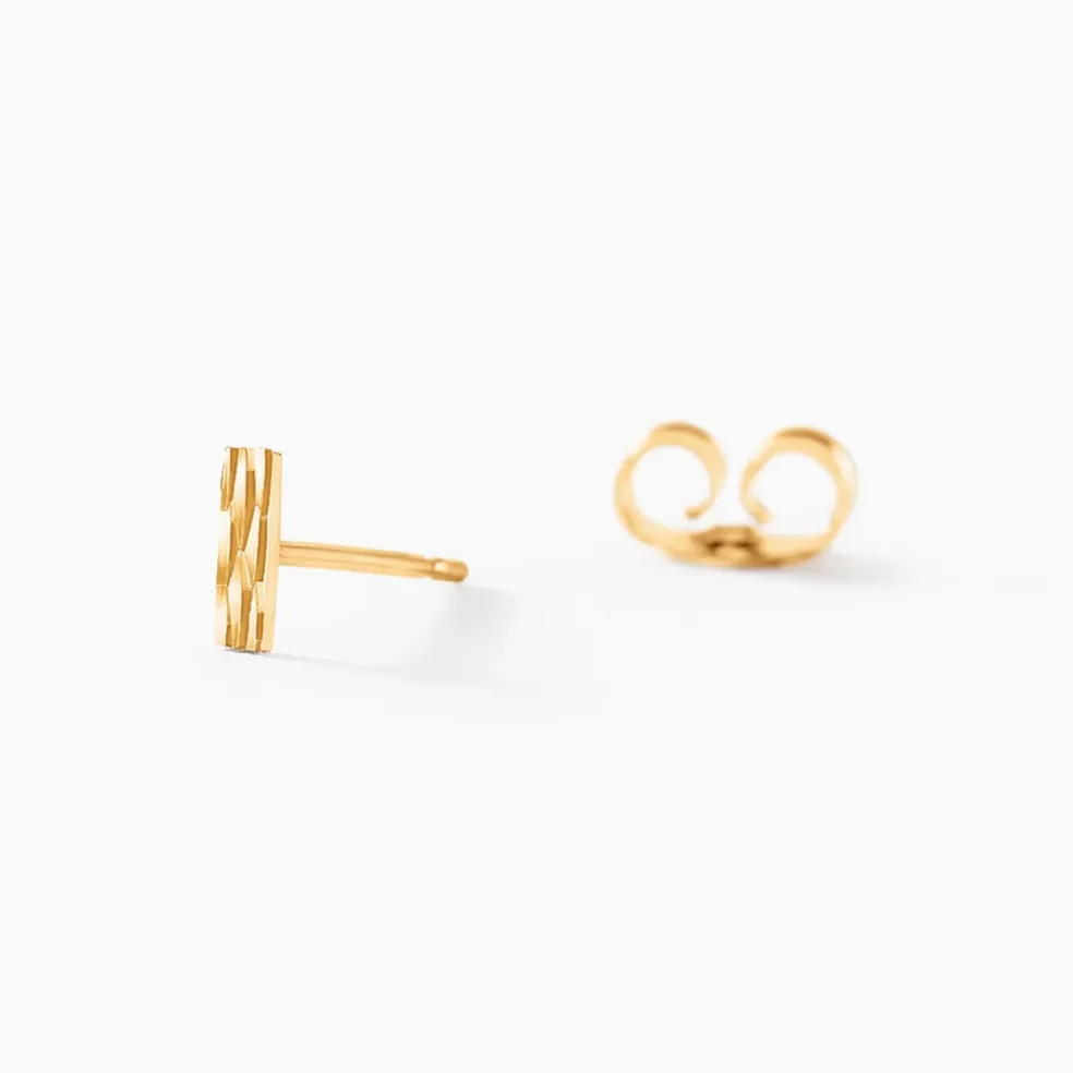 Boucles D'oreilles Puces Ash Or Jaune