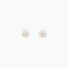 Boucles D'oreilles Puces Aubepine Or Jaune Oxyde