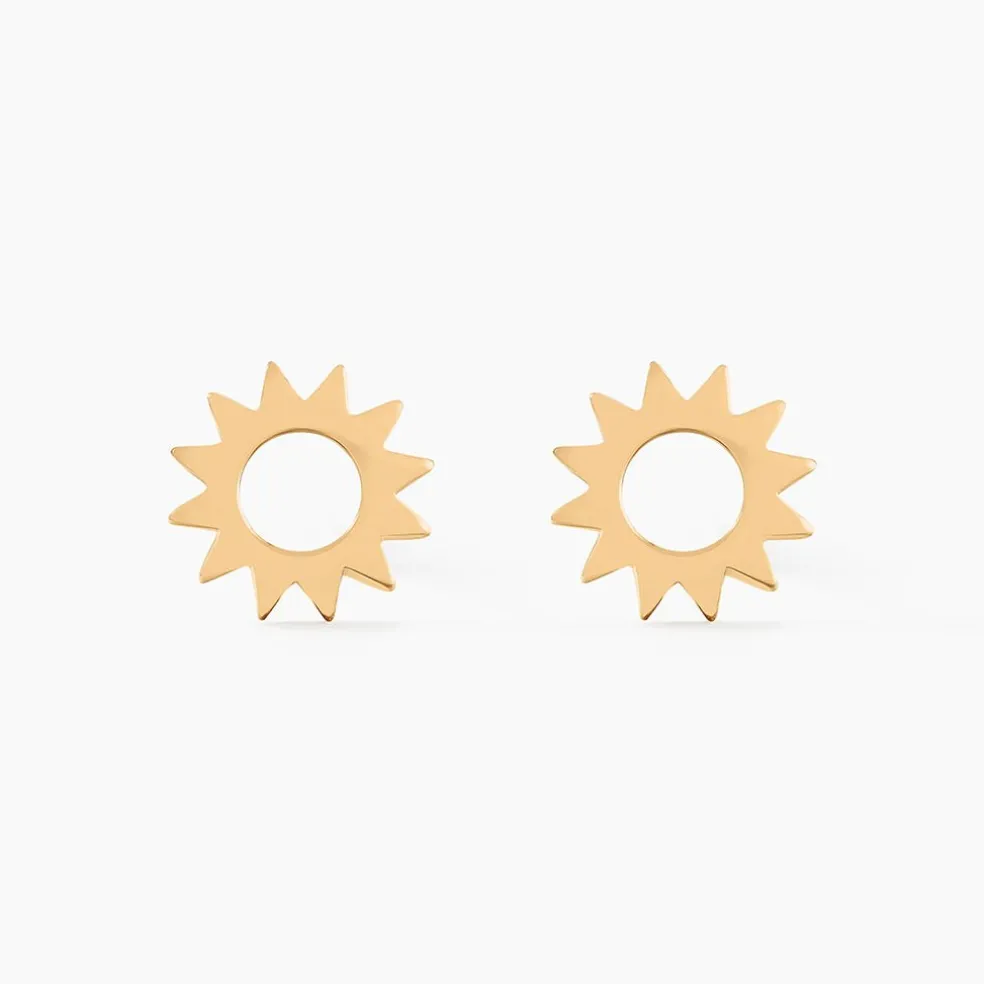 Boucles D'oreilles Puces Adelinda Plaqué Or Jaune