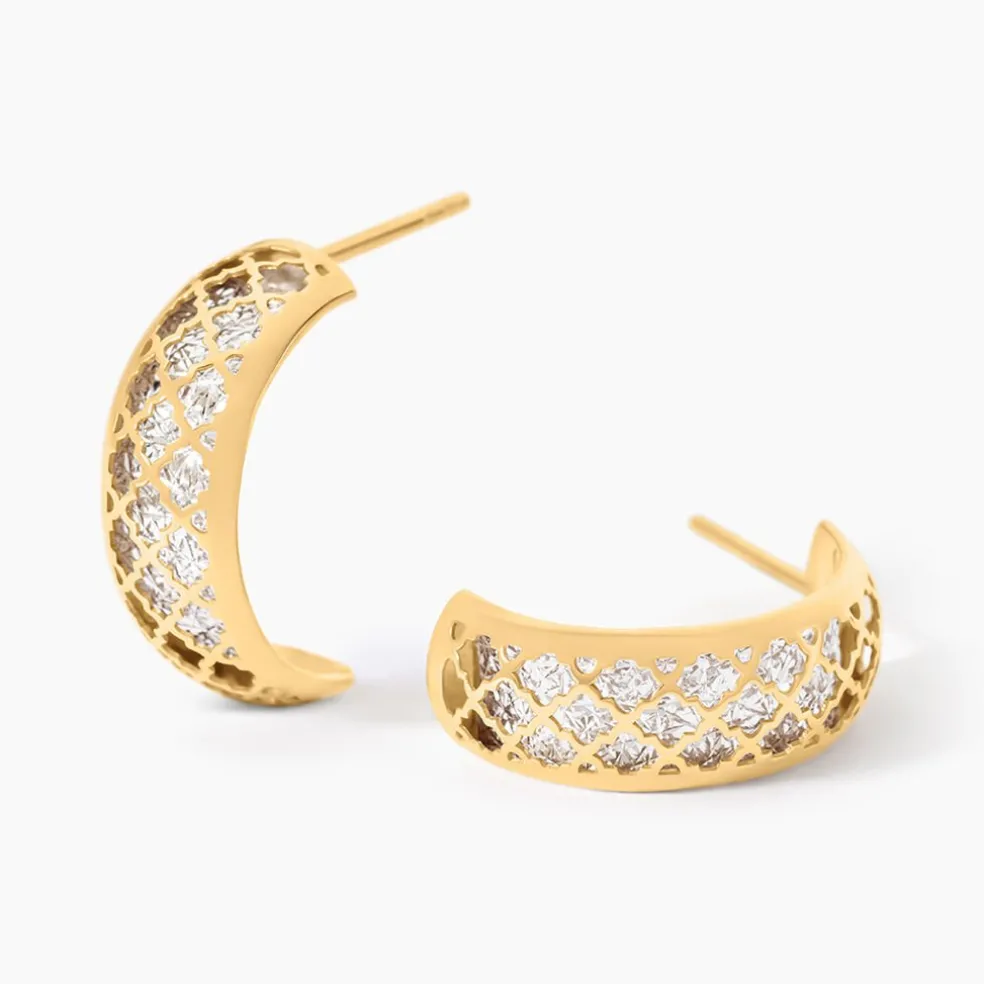 Boucles D'Oreilles Puces Adonijah Or Bicolore