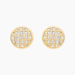 Boucles D'Oreilles Puces Adonijah Or Bicolore