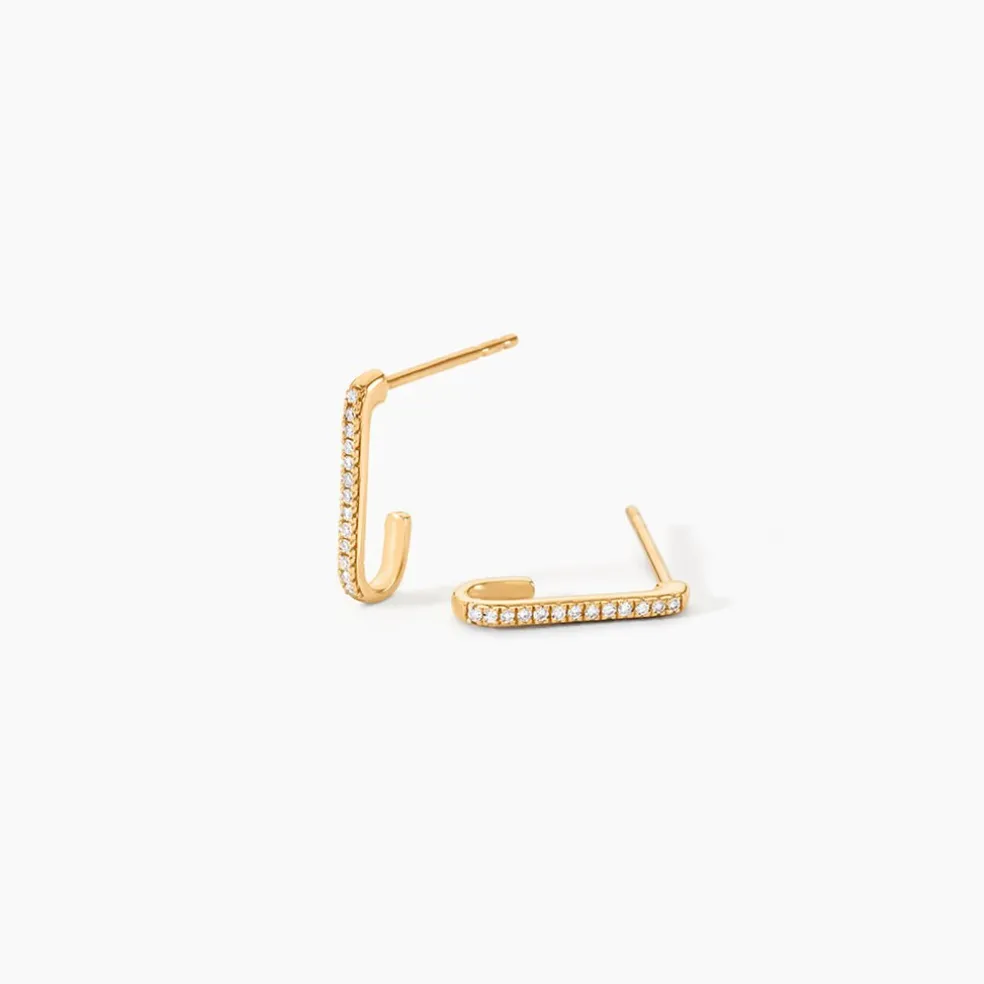 Boucles D'Oreilles Puces Bettino Or Jaune Diamant