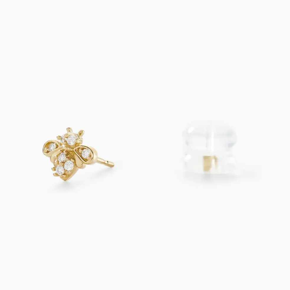 Boucles D'oreilles Puces Bettye Or Jaune Oxyde De Zirconium