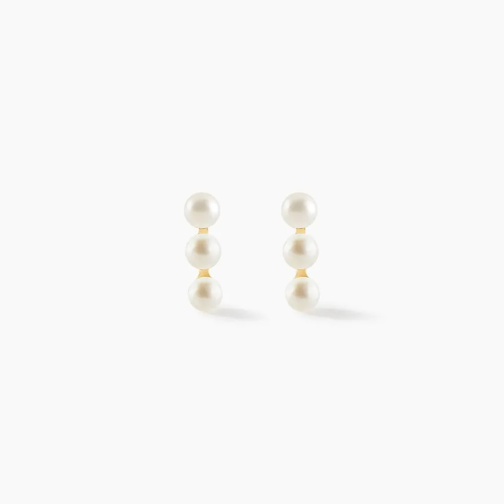 Boucles D'oreilles Puces Caitlyn Or Jaune Perle De Culture