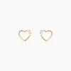 Boucles D'oreilles Puces Camomille Or Jaune Oxyde De Zirconium