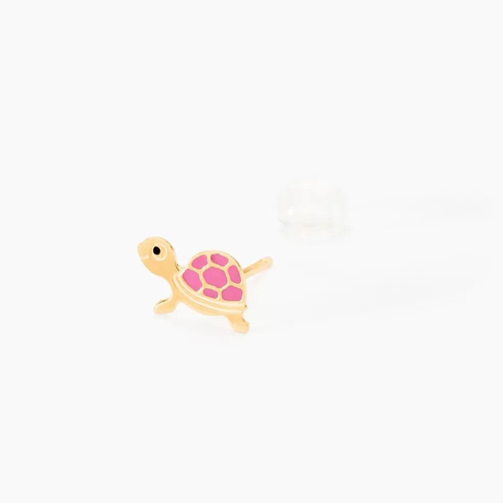 Boucles D'oreilles Puces Cali Tortue Or Jaune