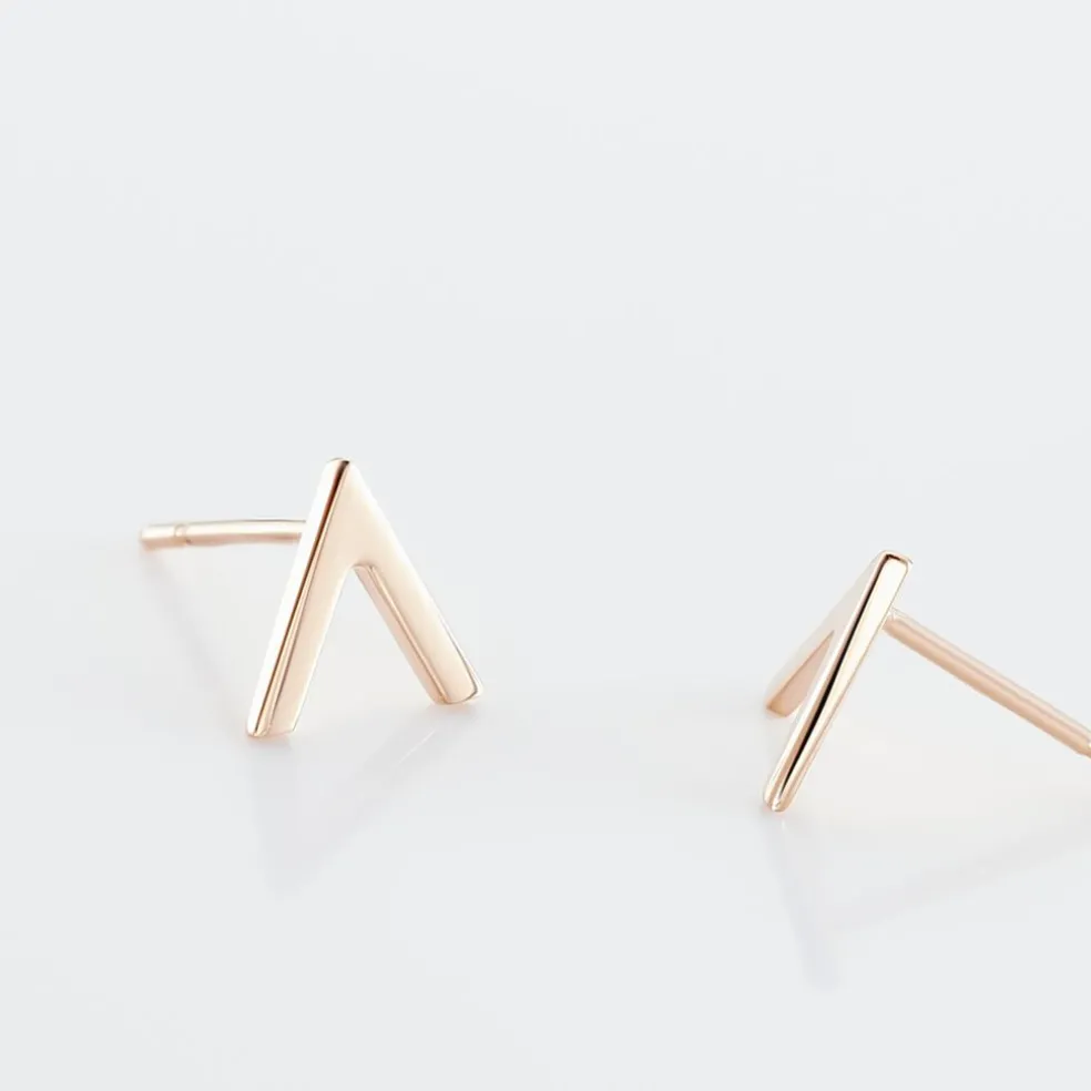 Boucles D'oreilles Puces Celene Or Rose