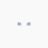 Boucles D'oreilles Puces Daria Or Blanc Oxyde De Zirconium