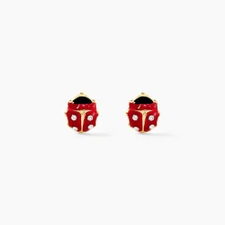 Boucles D'oreilles Puces Deena Or Jaune Oxyde De Zirconium