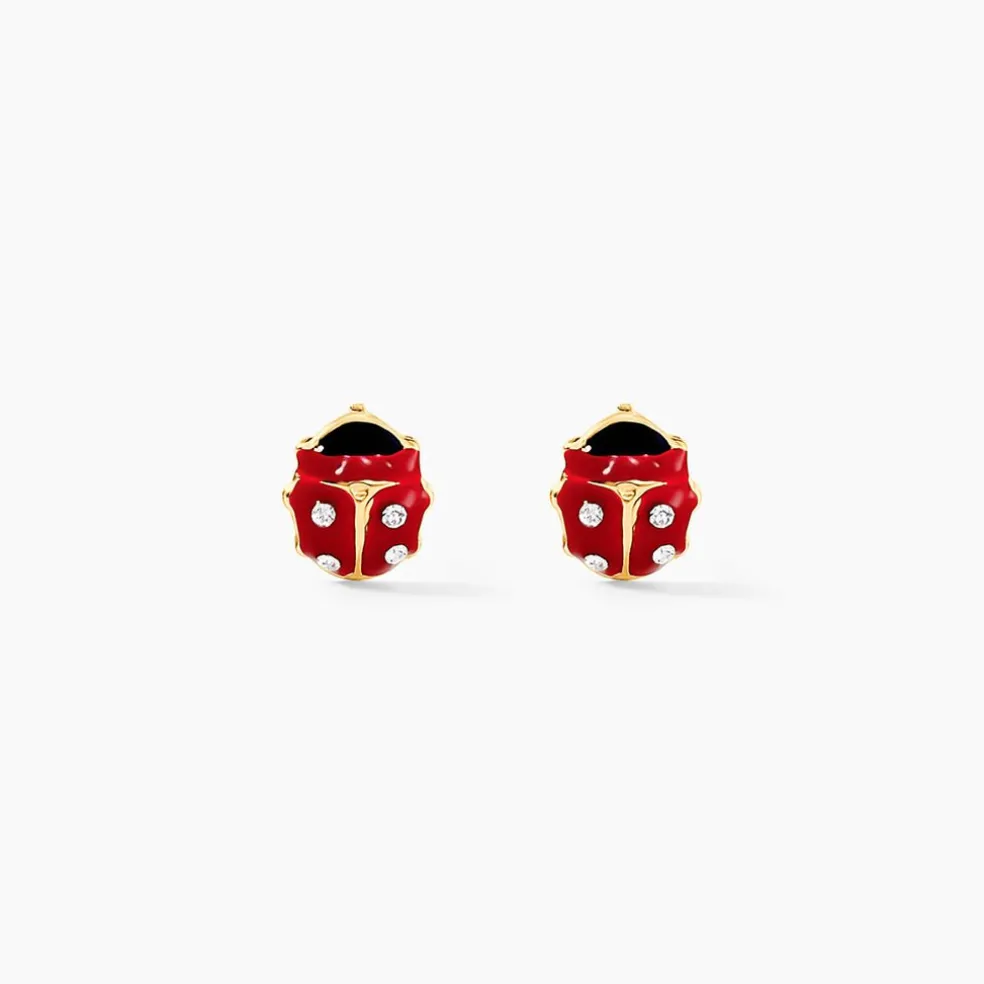 Boucles D'oreilles Puces Deena Or Jaune Oxyde De Zirconium