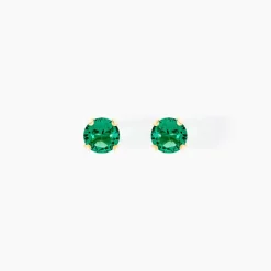 Boucles D'oreilles Puces Daria Or Jaune Oxyde De Zirconium