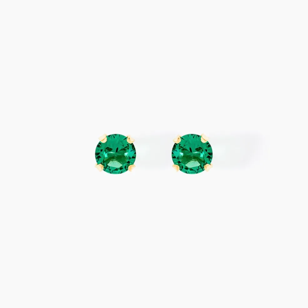 Boucles D'oreilles Puces Daria Or Jaune Oxyde De Zirconium