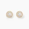 Boucles D'oreilles Puces Edmee Or Jaune Oxyde De Zirconium