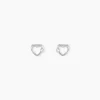 Boucles D'oreilles Puces Elyn Argent Blanc Oxyde De Zirconium