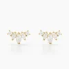 Boucles D'oreilles Puces Earnestine Or Jaune Oxyde De Zirconium
