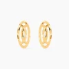 Boucles D'oreilles Puces Elodile Ovale Or Jaune