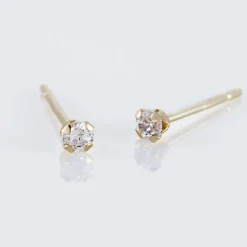 Boucles D'oreilles Puces Eddie Or Jaune Oxyde De Zirconium
