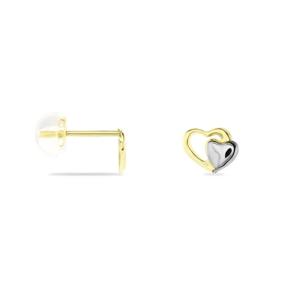 Boucles D'oreilles Puces Frantsesa Or Jaune