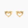 Boucles D'oreilles Puces Fulvie Double Dauphins Or Jaune
