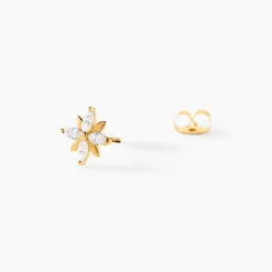 Boucles D'oreilles Puces Geza Or Jaune Oxyde De Zirconium