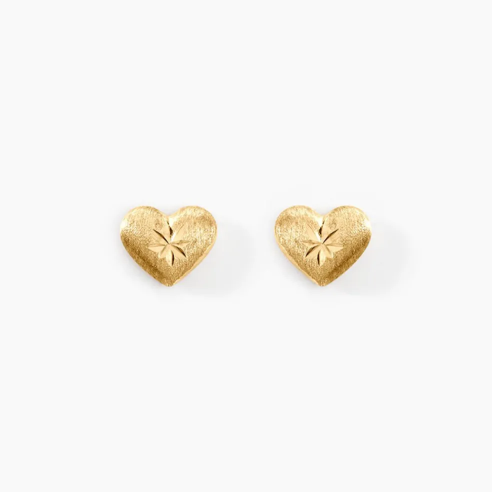 Boucles D'oreilles Puces Herza Or Jaune