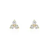 Boucles D'oreilles Puces Isaora Or Jaune Oxyde De Zirconium