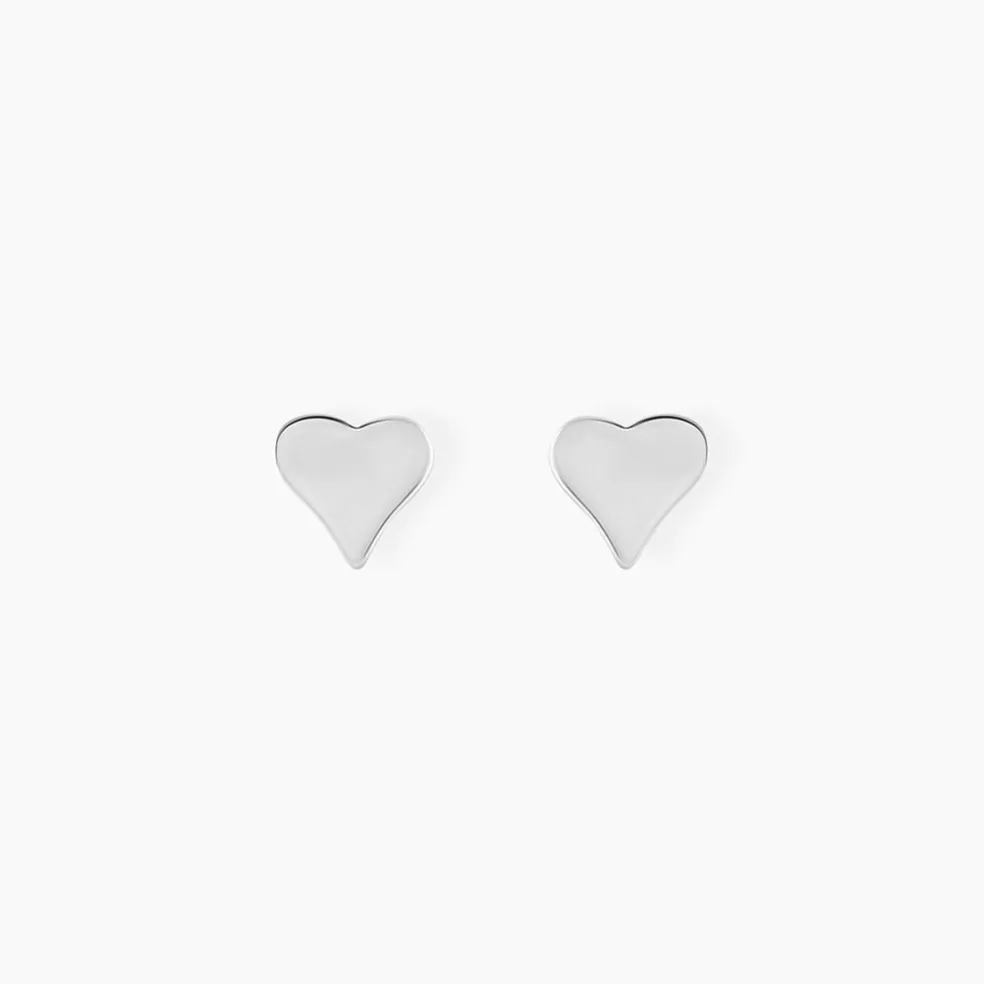 Boucles D'oreilles Puces Jeanne-françoise Argent Blanc