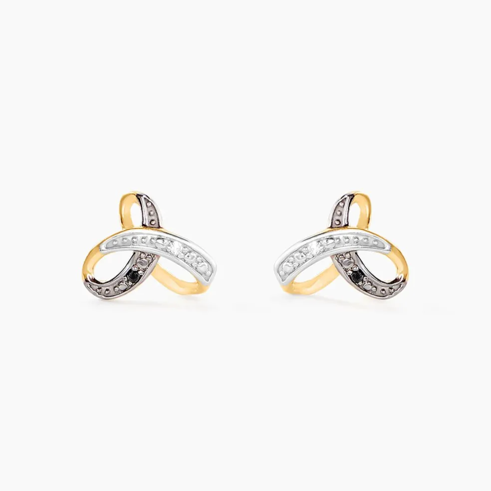 Boucles D'Oreilles Puces Jolyon Or Jaune Diamant