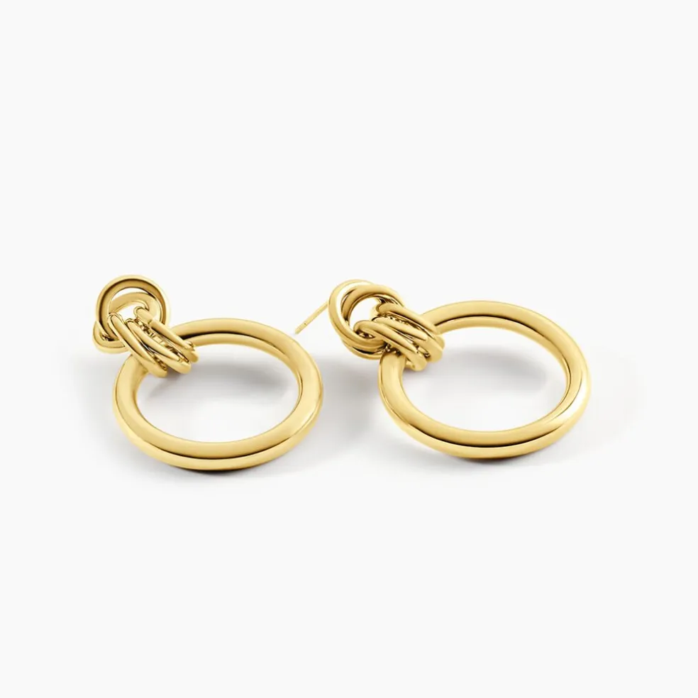 Boucles D'oreilles Puces Josephine Acier Doré