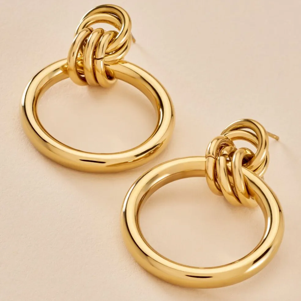 Boucles D'oreilles Puces Josephine Acier Doré