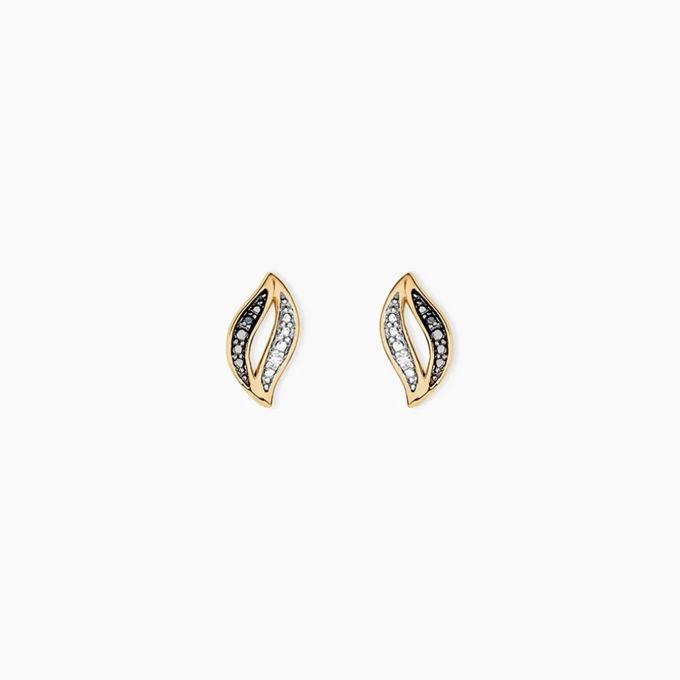 Boucles D'Oreilles Puces Johano Or Jaune Diamant