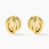 Boucles D'oreilles Puces Jackie Acier Jaune