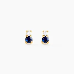 Boucles D'Oreilles Puces Jetta Or Jaune Oxyde De Zirconium