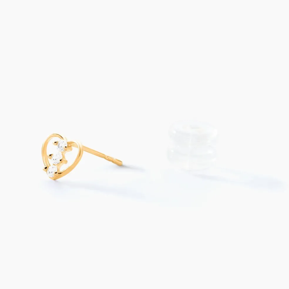 Boucles D'oreilles Puces Konnor Or Jaune Oxyde De Zirconium