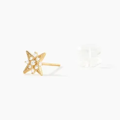 Boucles D'oreilles Puces Konstantsia Or Jaune Oxyde