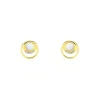 Boucles D'oreilles Puces Kamilka Or Jaune Nacre Et Oxydes