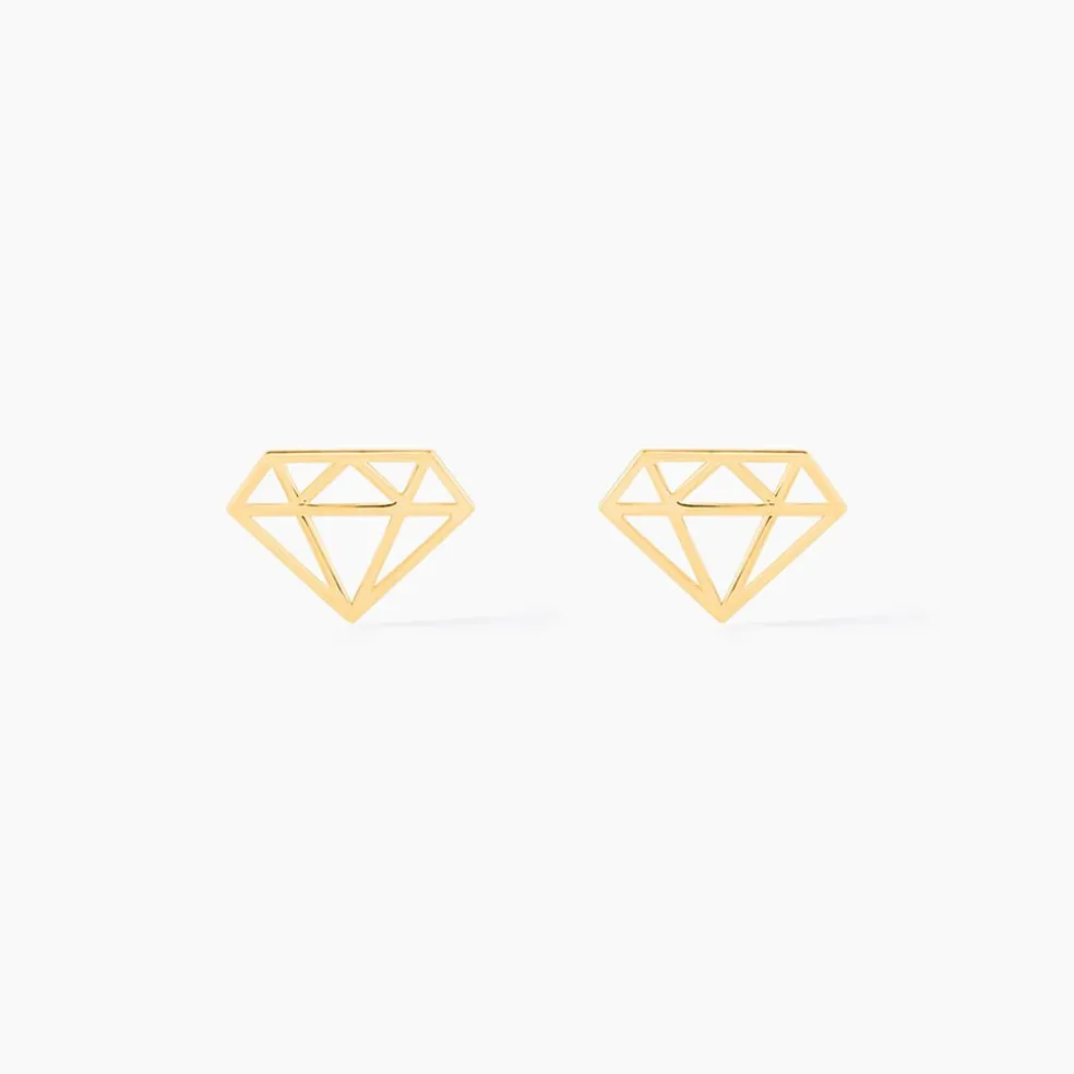 Boucles D'oreilles Puces Kais Or Jaune