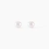 Boucles D'oreilles Puces Kesya Nacres Bouton Or Jaune Perle De Culture