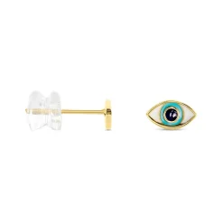 Boucles D'oreilles Puces Look At Me Or Jaune