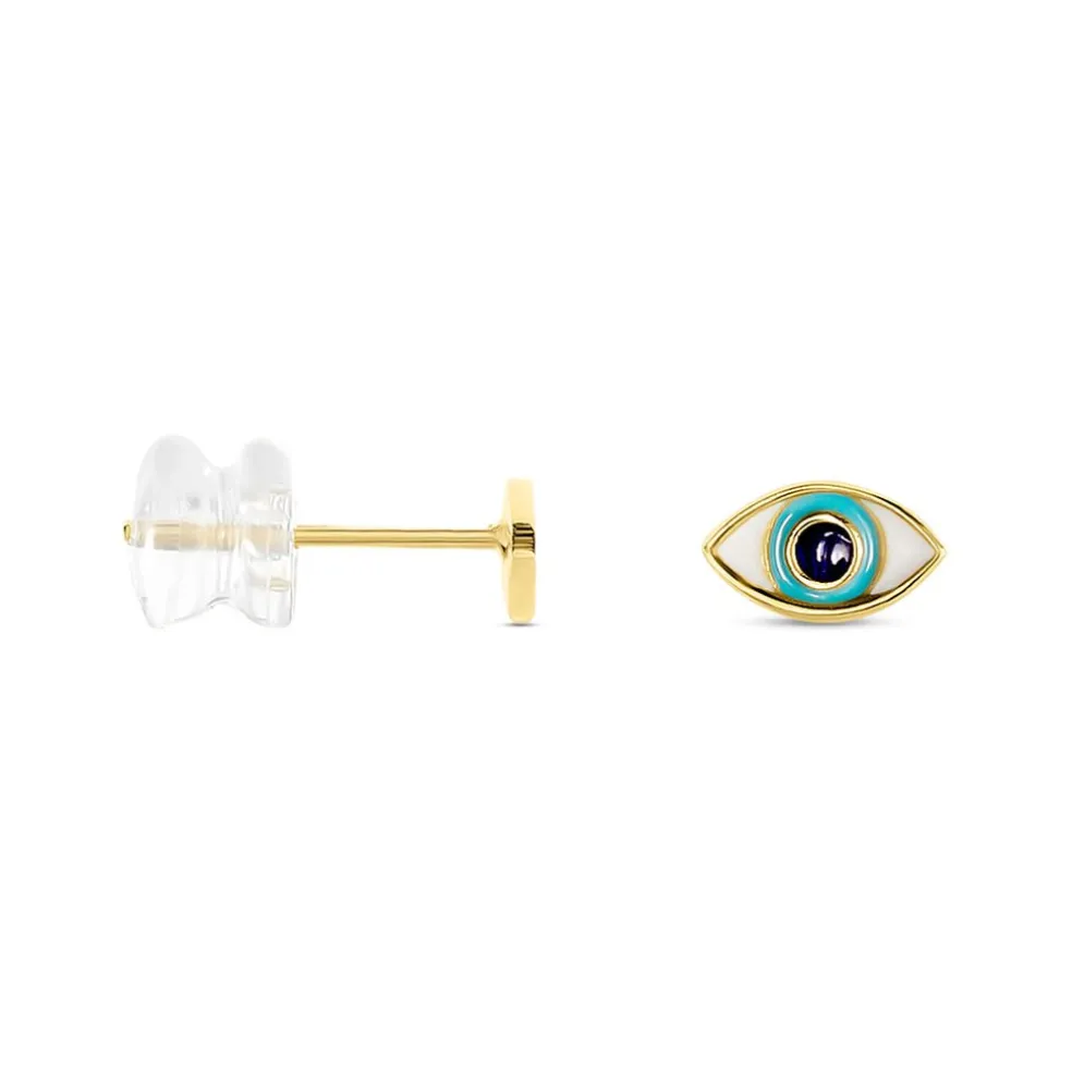Boucles D'oreilles Puces Look At Me Or Jaune