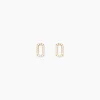 Boucles D'Oreilles Puces Lueur Plaqué Or Jaune Oxyde De Zirconium