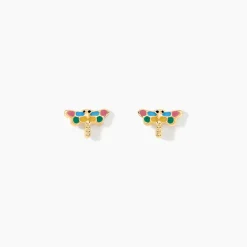 Boucles D'oreilles Puces Liberius Or Jaune