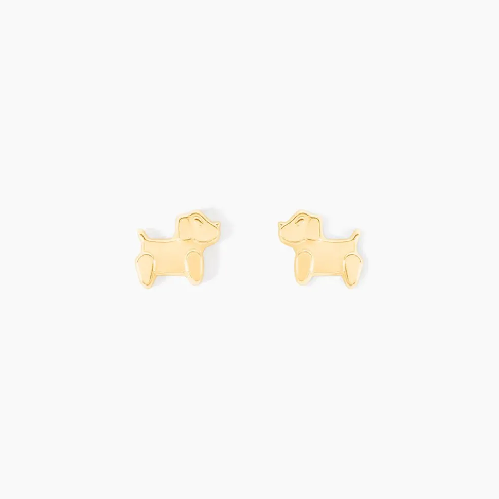 Boucles D'oreilles Puces Lassi Or Jaune